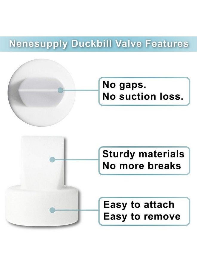 NENESUPPLY Duckbill Valves Compatible With Spectra S1 Accessories Spectra S2 9 Plus Breast Pump Not Original Spectra Pump Parts Not Original Spectra S2 Accesssories Replace Spectra Valves (8Pc White)  - Image 4
