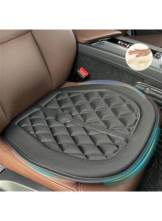 HOOKOR Memory Foam Car Seat Cushion for Comfort and Pain Relief - Black - Image 1
