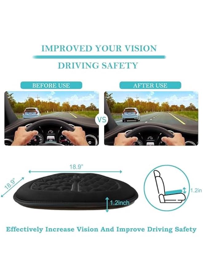 HOOKOR Memory Foam Car Seat Cushion for Comfort and Pain Relief - Black - Image 3