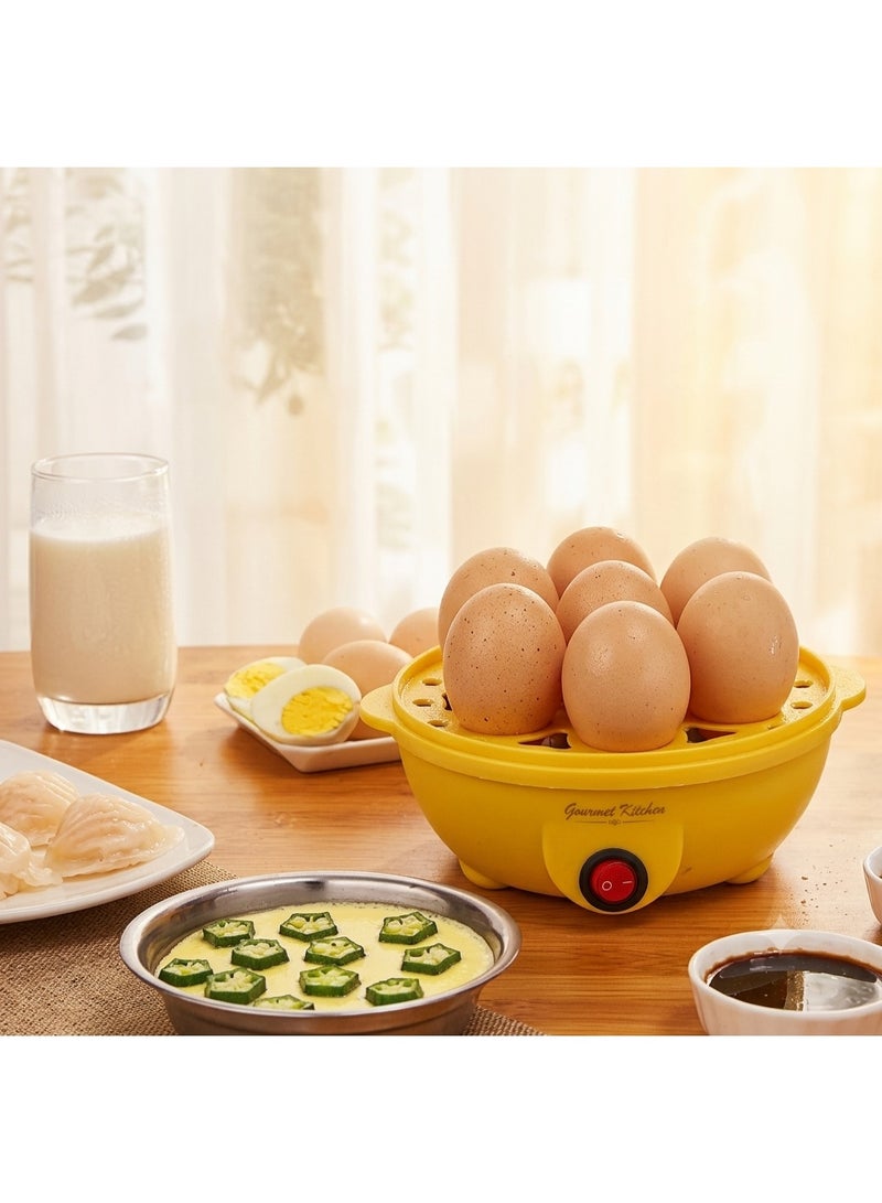 Electric Egg Boiler 7 Eggs Capacity Quick Cooking with Auto Shut Off Yellow Design - Image 4