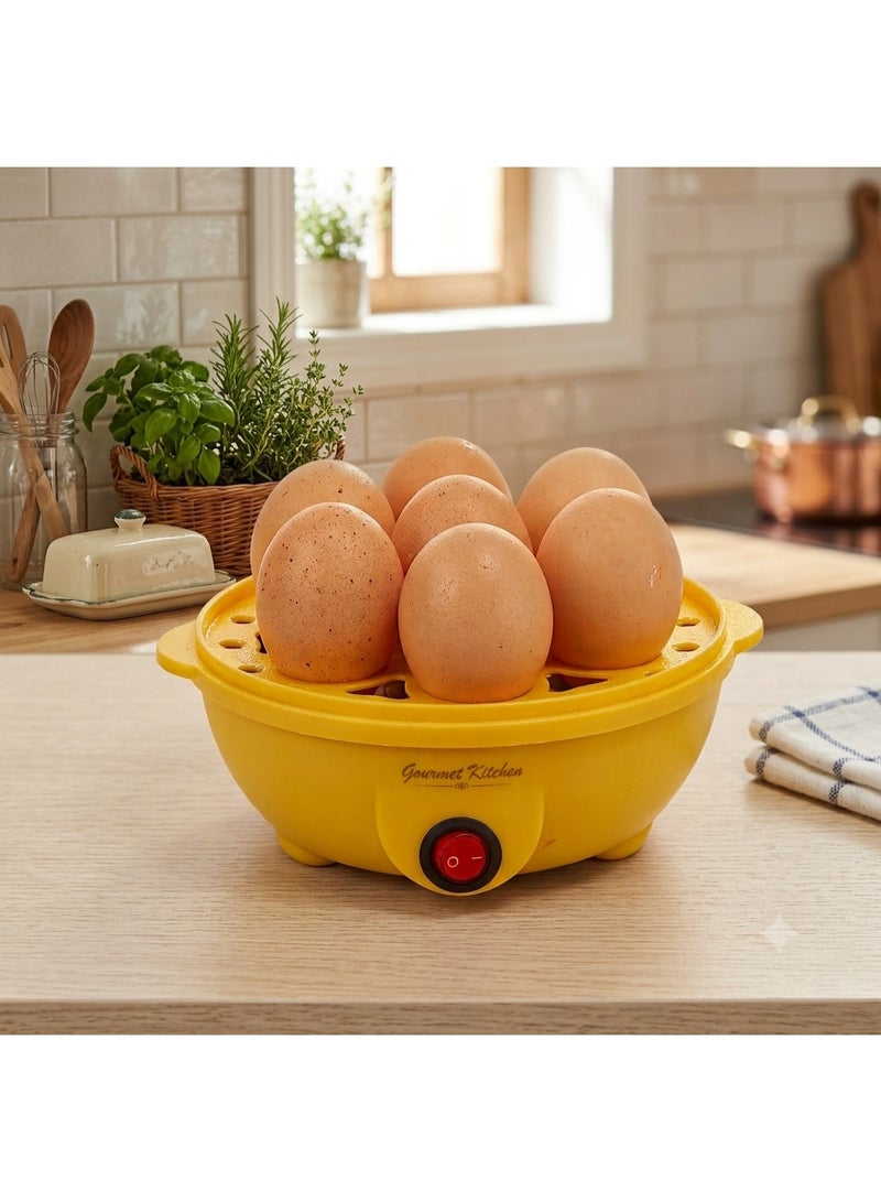 Electric Egg Boiler 7 Eggs Capacity Quick Cooking with Auto Shut Off Yellow Design - Image 3