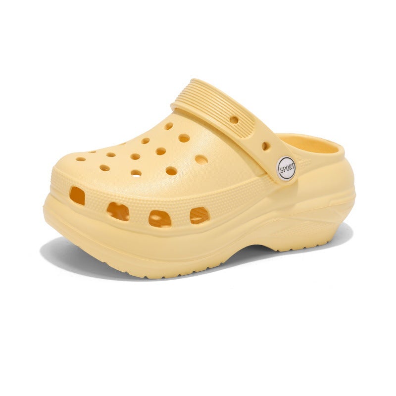 Children'S Parent-Child Cave Shoes Children'S Baby Mother Breathable Summer Outer Wear Slippers Non-Slip Platform Beach Sandals Women - Image 1