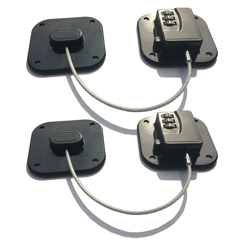 YEYA Upgraded Refrigerator Door Lock with Combination for Adults Lock for Fridge Freezer File Cabinets Desk Drawers Locker Child Safety Latch Easy Install No Drlling 2 Pack