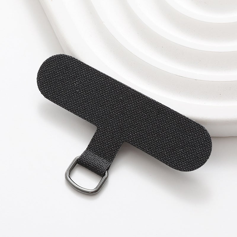 Colorful Solid Fabric Phone Case T-Clip Universal Strap Pad C304-T type curing cloth clip (black)