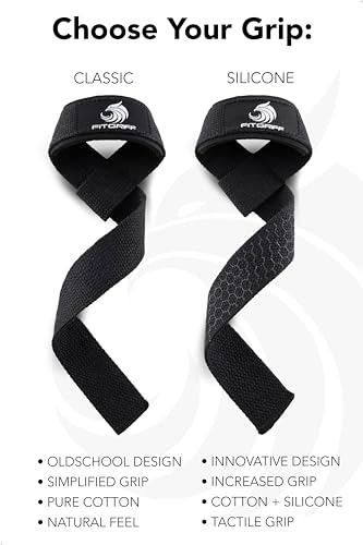 Fitgriff® Lifting Wrist Straps for Weightlifting, Gym, Deadlift, Workout (Made of Premium Cotton & Padded) - Men & Women (Standard, Black/Pink) - Image 5