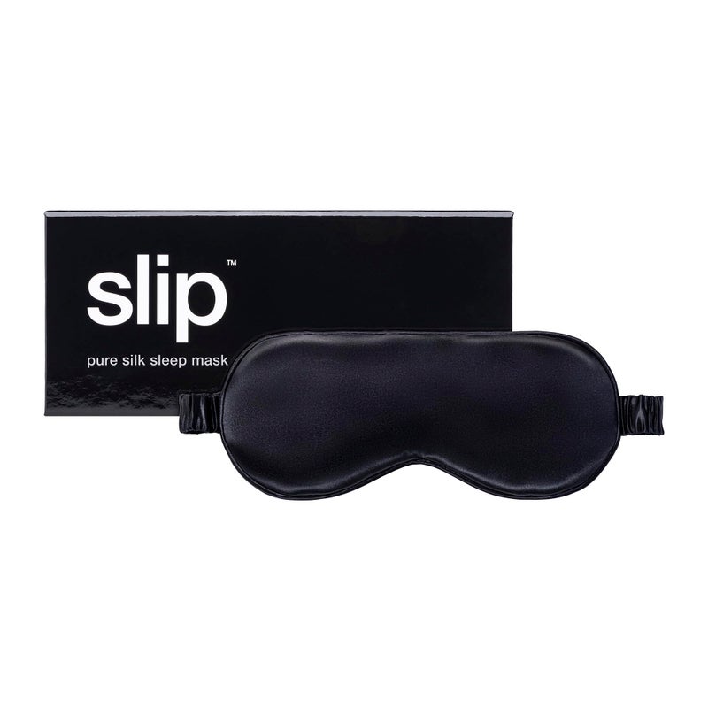 slip Pure Silk Sleep Mask - 100% Mulberry Silk, Ultra Soft & Comfortable, Blocks Light for Restful Sleep| Adjustable Strap for Perfect Fit, Gentle on Skin & Hair (Black - 1 Count Pack of 1) - Image 1