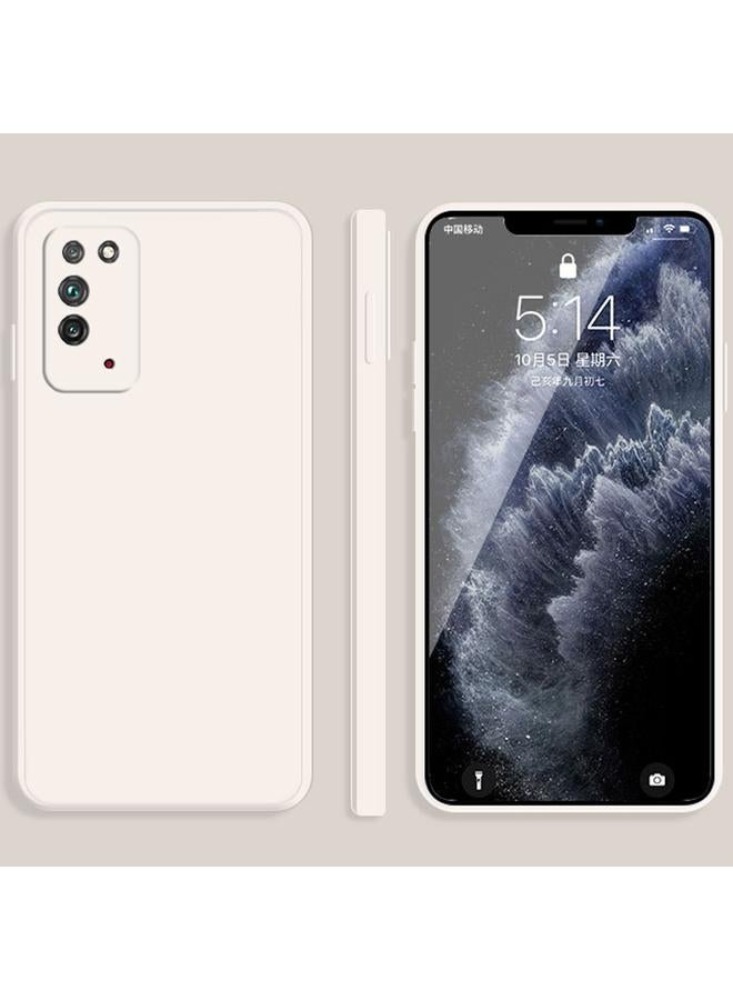 S-TOP Case For Honor X10 5G Solid Color Imitation Liquid Silicone Straight Edge Dropproof Full Coverage Protective Case - Image 1