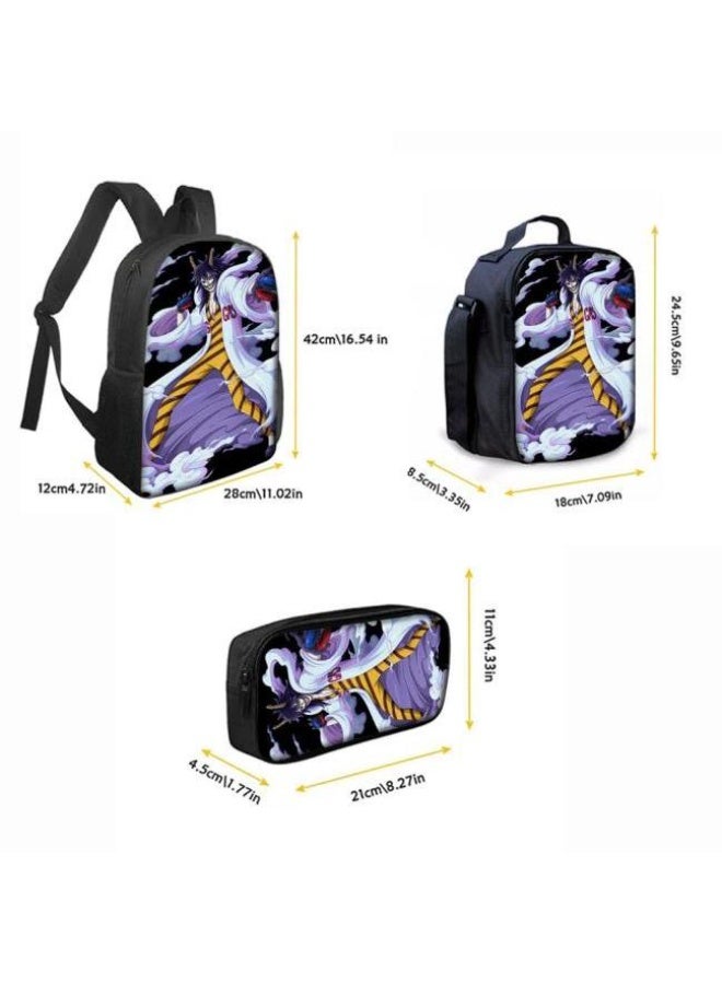 عام أحدث نموذج عالمي من الكرتون طباعة ثلاثة قطعة حقيبة مجموعة ( الطلاب ، الأطفال ، الأصدقاء ، نزهة ، تسلق الجبال ، الخ . ) - Image 5