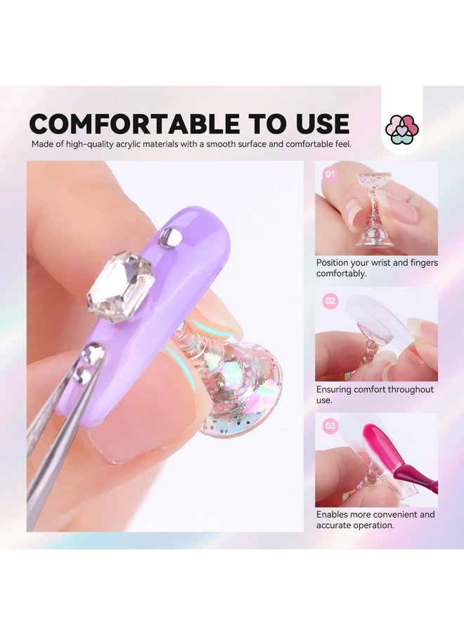 Saviland Saviland Nail Stand for Press ons: 15pcs Strong Magnetic Aurora Nail Holder For Painting Nails With Nail Stand 40 Pcs Reusable Sticky Putty For Nails Practice Acrylic Nail Tools Home Beginner Supplies  - Image 4