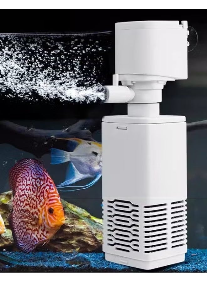 Silent Internal Aquarium Filter Clean Water and Air Pump and Waves Healthy Fish and Turtles 4W 450L/H - Image 1