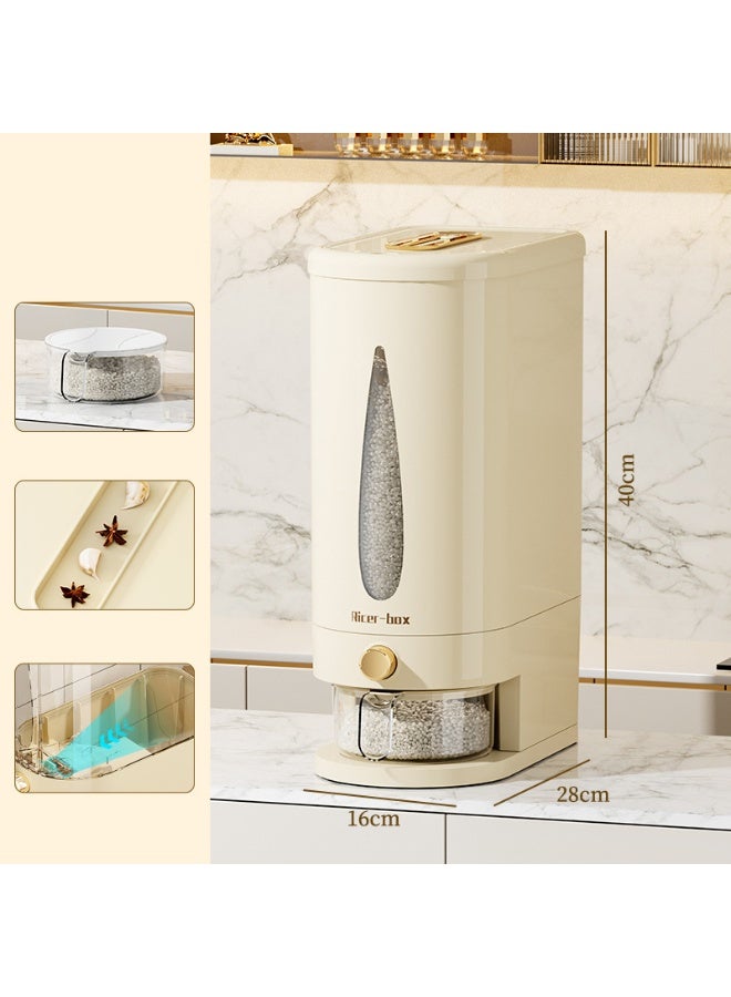  CityRiya-Long موزع أرز، حاوية أرز سعة 22.5 لتر، حاويات كبيرة لتخزين الأطعمة الجافة والحبوب، خالية من مادة BPA لتنظيم المطبخ، دلو حاوية أرز بموزع طعام للذرة وحبوب البن والحبوب - Image 2