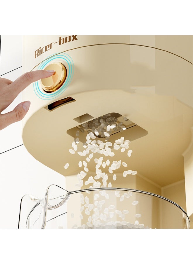  CityRiya-Long موزع أرز، حاوية أرز سعة 22.5 لتر، حاويات كبيرة لتخزين الأطعمة الجافة والحبوب، خالية من مادة BPA لتنظيم المطبخ، دلو حاوية أرز بموزع طعام للذرة وحبوب البن والحبوب - Image 4