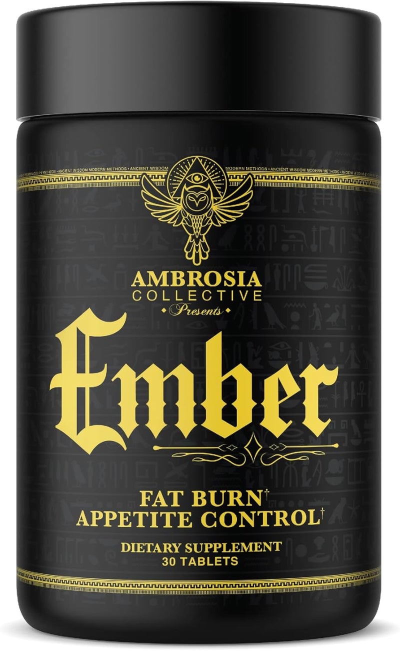 Ambrosia Ember Thermogenic Fat Burner  Appetite Support Supplement Pills for Healthy Weight Management Appetite Support for Men and Women with CapsiMax African Mango and CoQ10 - Image 1