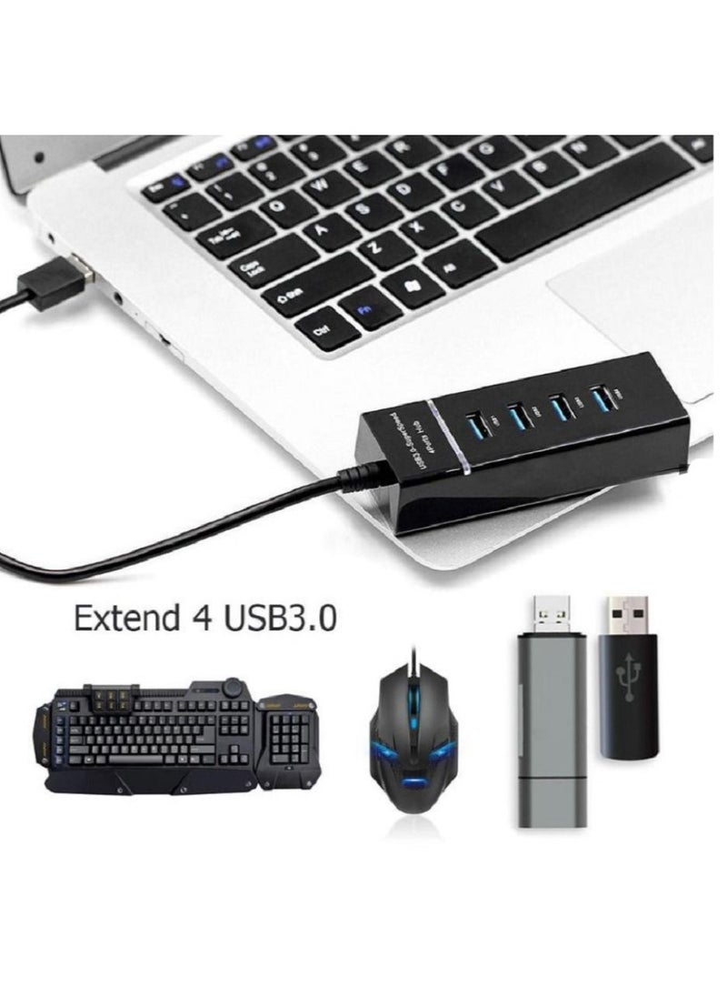 Haing - 4 Port USB 3.0 Hub Computer USB Multi Interface Splitter USB Distributor One Drive Four Extend 5Gbps USB Hub High Speed - Image 1