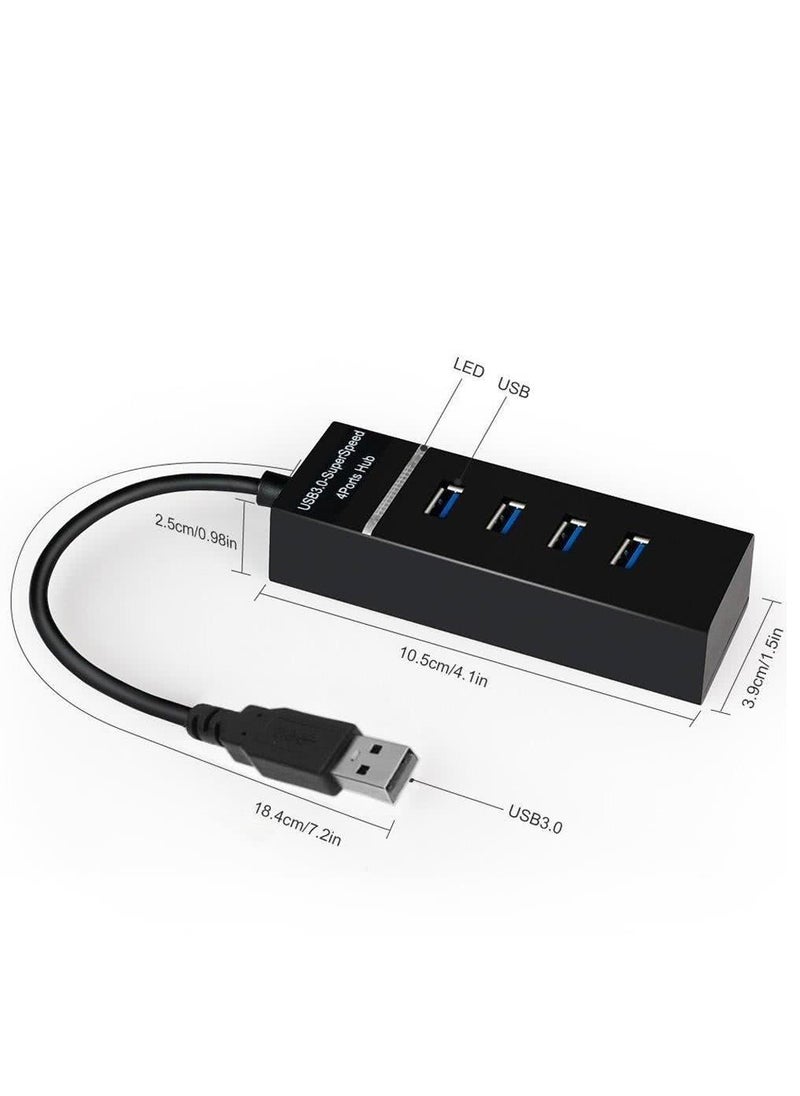 Haing - 4 Port USB 3.0 Hub Computer USB Multi Interface Splitter USB Distributor One Drive Four Extend 5Gbps USB Hub High Speed - Image 1