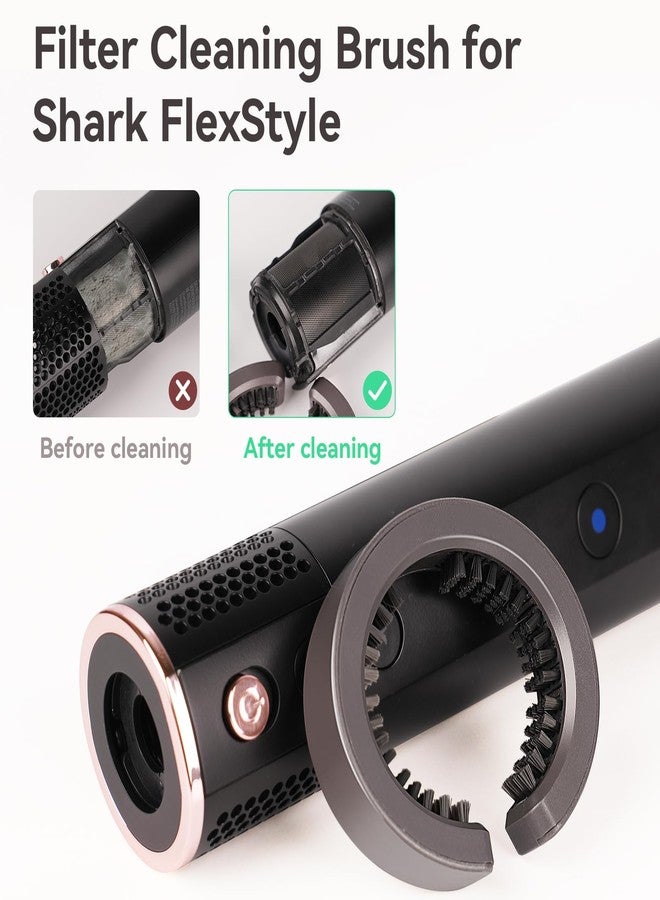 Esctabalt فرشاة تنظيف الفلتر لنظام تصفيف وتجفيف الشعر Shark FlexStyle Air HD430/HD435/HD440/HD453، ملحق التنظيف - Image 3