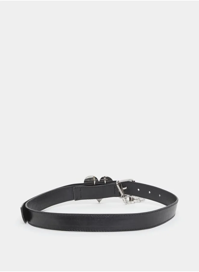 ستايلي Drop Chain Heart Buckle Belt