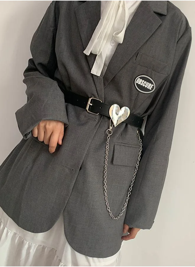 ستايلي Drop Chain Heart Buckle Belt