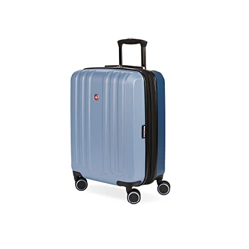 SwissGear Duet Hardside Expandable Luggage with Spinner Wheels, Light Blue/Navy, Carry-On 19-Inch - Image 1
