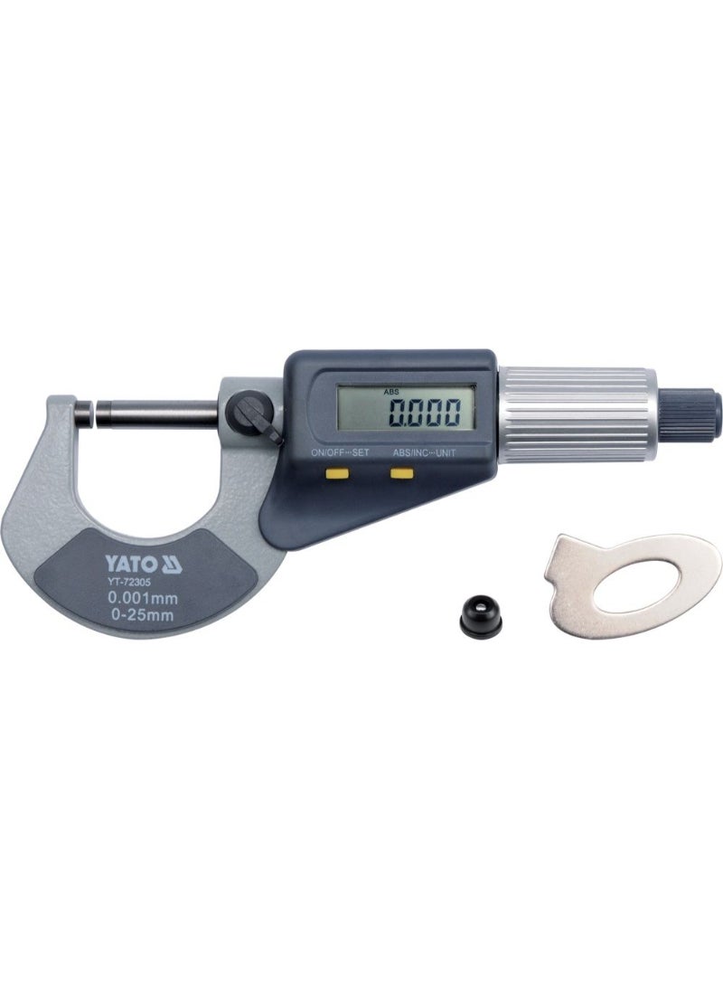 YATO Digital Outside Micrometer 0-25mm (0-1") Plastic Case YT-72305