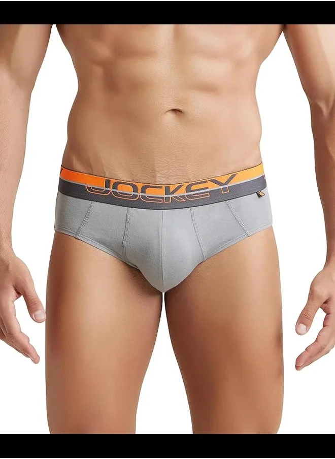 جوكي Jockey FP01 Men's Super Combed Cotton Solid Brief with Ultrasoft Waistband