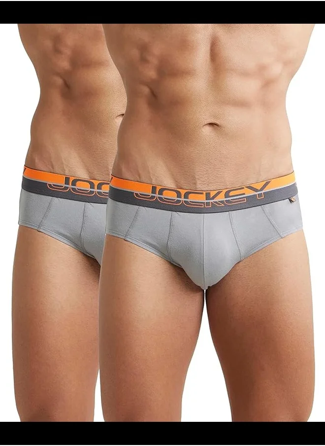 جوكي Jockey FP01 Men's Super Combed Cotton Solid Brief with Ultrasoft Waistband