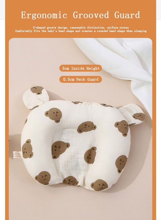 الدليبن وسادة تشكيل الرأس لحديثي الولادة، وسادة نوم مريحة ومحمولة على شكل مجسم للطفل، وسادة نوم مريحة ومصممة بشكل مجسم للطفل، وسادة حماية الرأس مضادة لتدحرج فراش الأطفال الرضع، مادة حازمة （أرنب برتقالي） - Image 5
