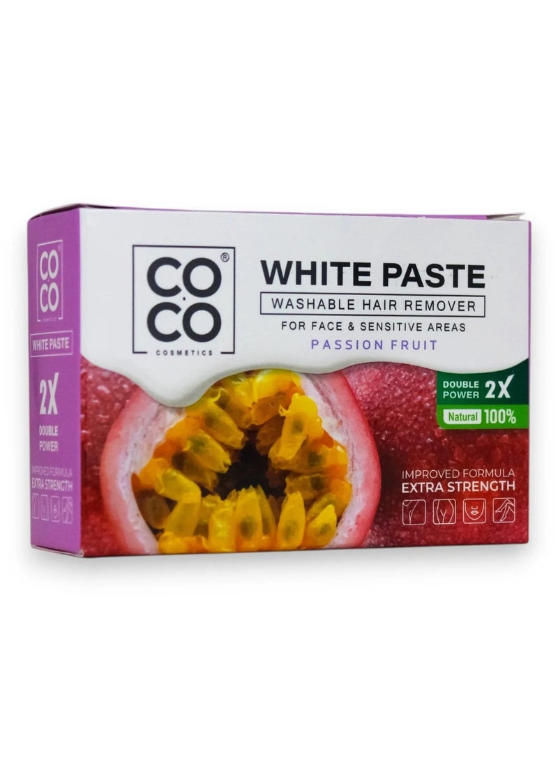 Coco White Paste Washable Hair Remover For Face & Sensitive Areas Pssion Fruit 100g