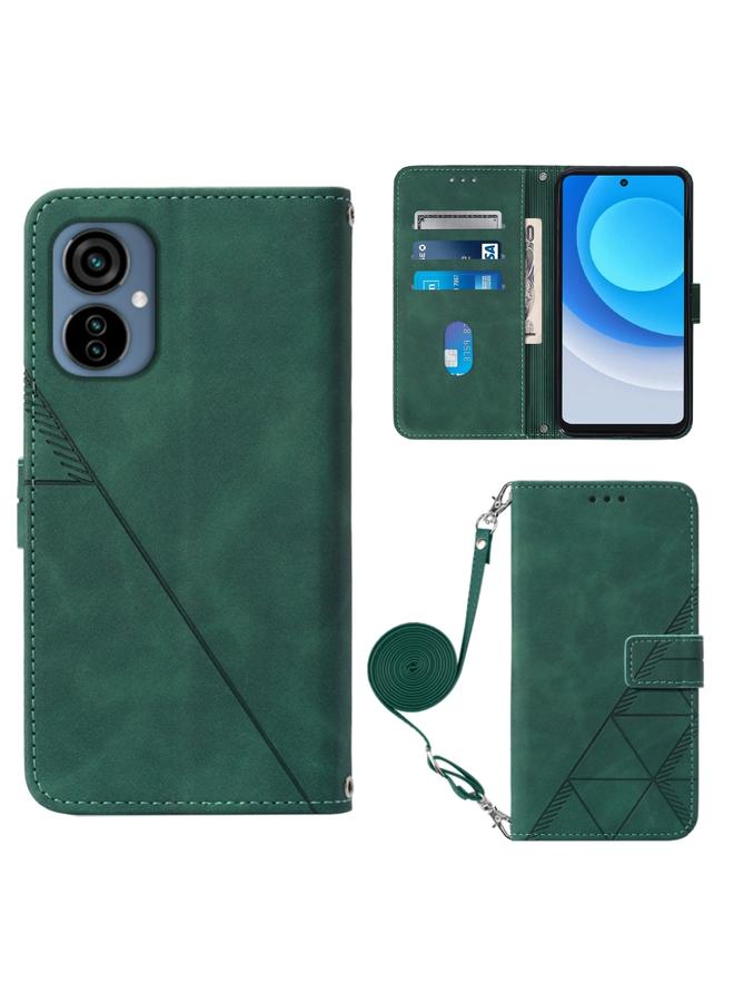 erorex Case For Tecno Camon 19 Neo Crossbody 3D Embossed Flip Leather Phone Case - Image 1