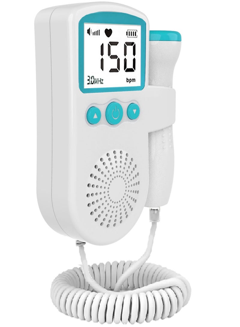 general Potable Ultrasound Doppler Fetal Heart Rate Monitor,Ultrasonic Diagnostic Technology with LCD Display for Baby(Green) - Image 1