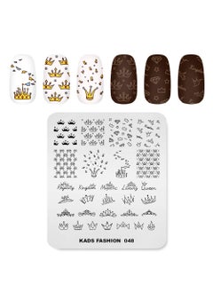Nail Stamping Plate Fashion Crown Rich Luxury King Queen Theme MultiPattern Stamp Print Image Stamp Template Nail Art for Nail Design By Rolabling