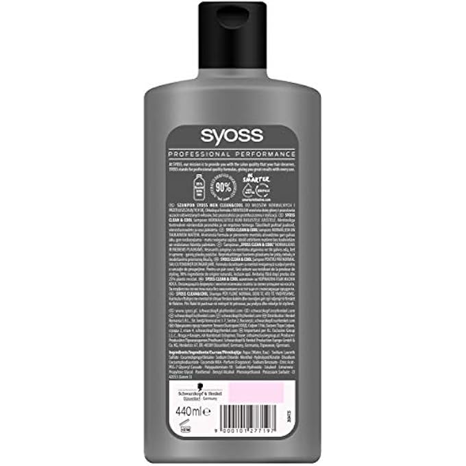 SYOSS MEN CLEAN&COOL HAIR SHAMPOO 440ML - Image 2