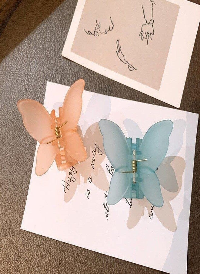 BAKEFY 6 Frosted Transparent Claws Elegant Butterfly Hairpins Women Hair Accessories Hair Claws Woman Girls Hairstyle Clips Barrettes Headwear,Multi - Image 4