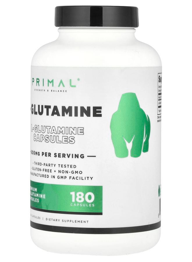 PrePrimal L-Glutamine 800 mg 180 Capsules - Image 2