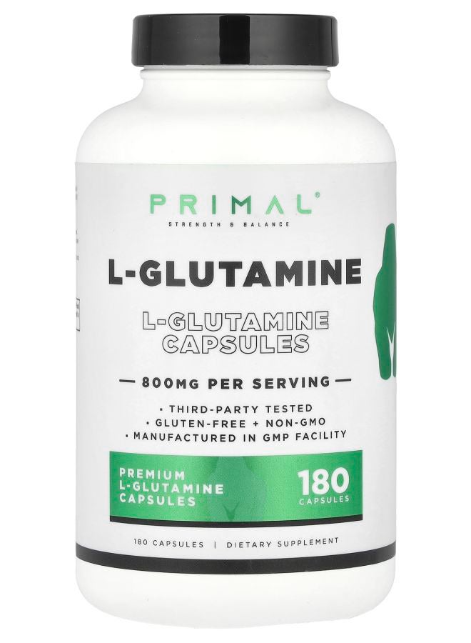 PrePrimal L-Glutamine 800 mg 180 Capsules - Image 1