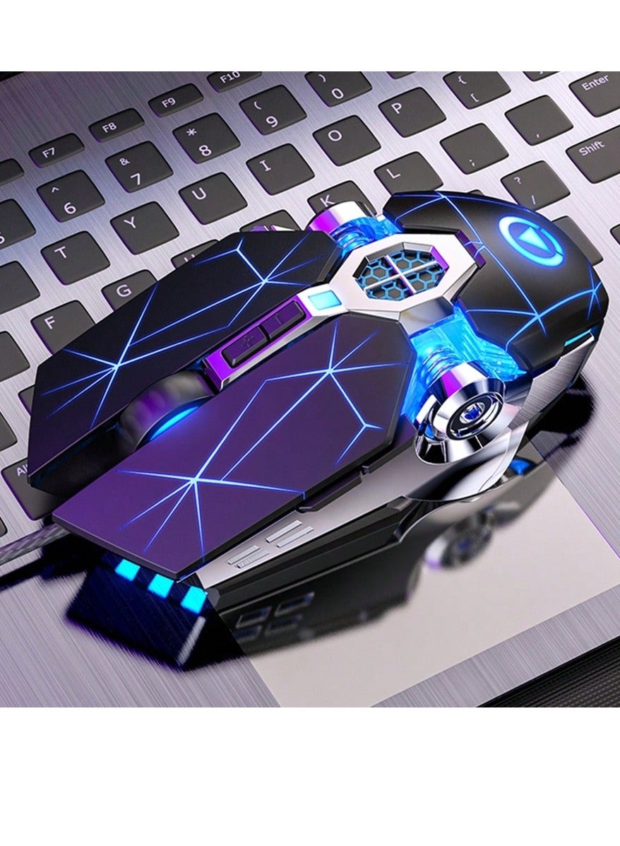 Ultimate Gaming Mechanical Mouse with High Precision Sensor, Ergonomic Design, 7 Color RGB Lighting, Wide Compatibility, Programmable Buttons, and Durable Build for Gamers of All Levels