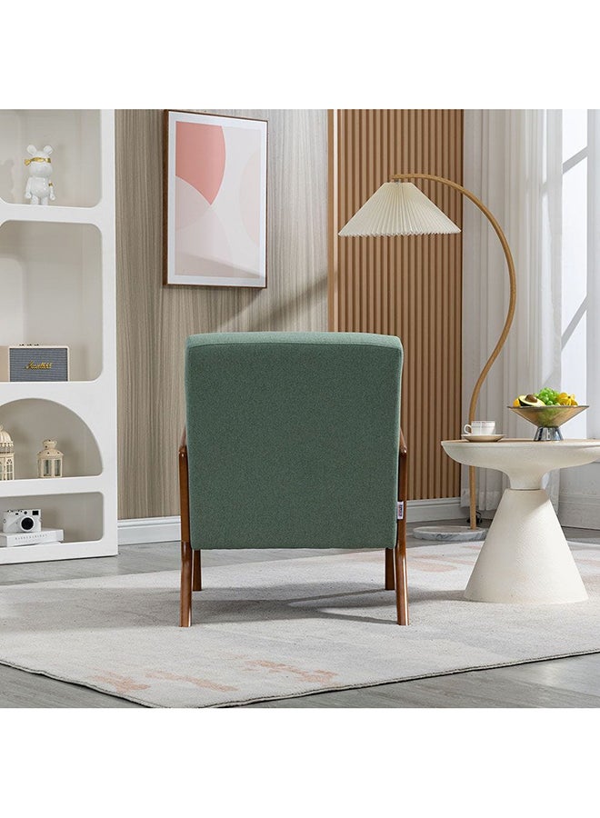 DANUBE HOME كرسي مانديلا المصنوع من القماش بمقعد واحد بتصميم عصري، أريكة مريحة لغرفة المعيشة، الطول 86 × العرض 63 × الارتفاع 79 سم، أخضر  - Image 4