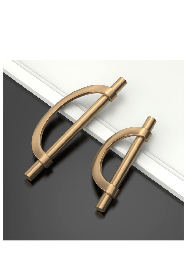 4-Pack Champagne Bronze Cabinet Pulls - 3.75 Inch (96MM) Hole Centers - Kitchen Cabinet Handles for Cupboards and Drawers - Stylish Hardware for Kitchen Cabinets - Image 3