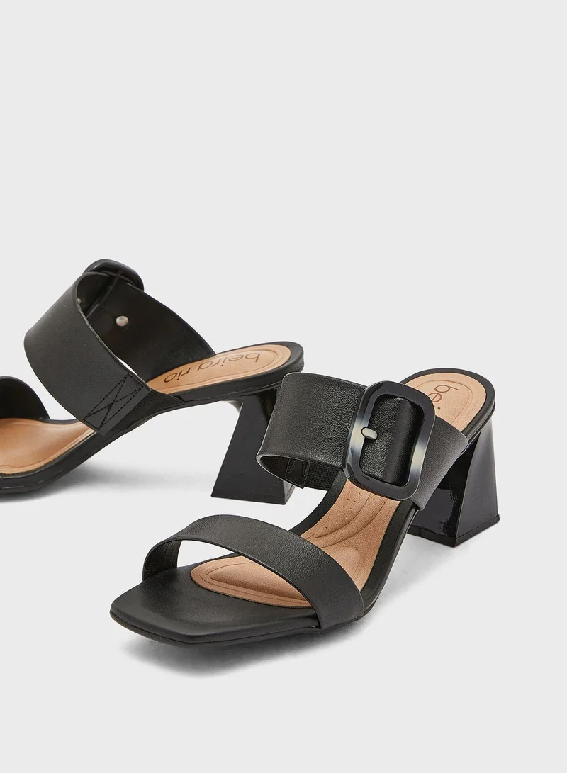 Beira Rio Black Treasure Sandals for Women | Best Price UAE