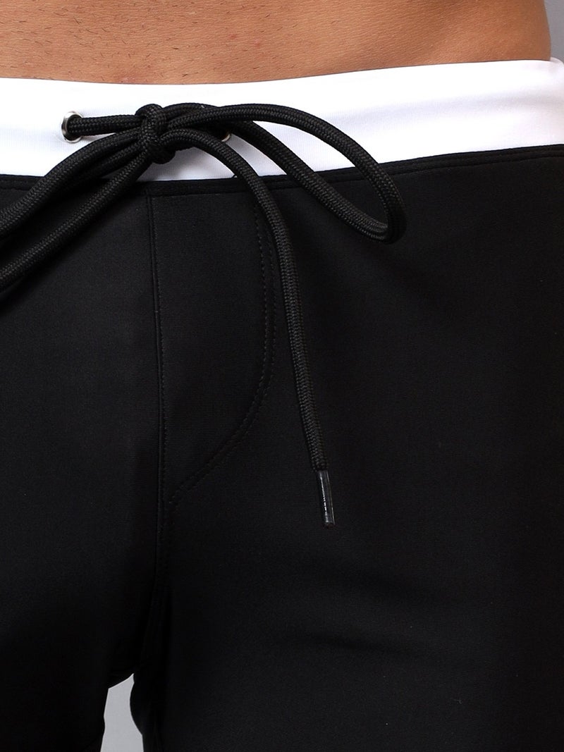 لا إنتيمو سروال سباحة أركتيك بحزام خصر متباين وتفاصيل جيوب - Image 5