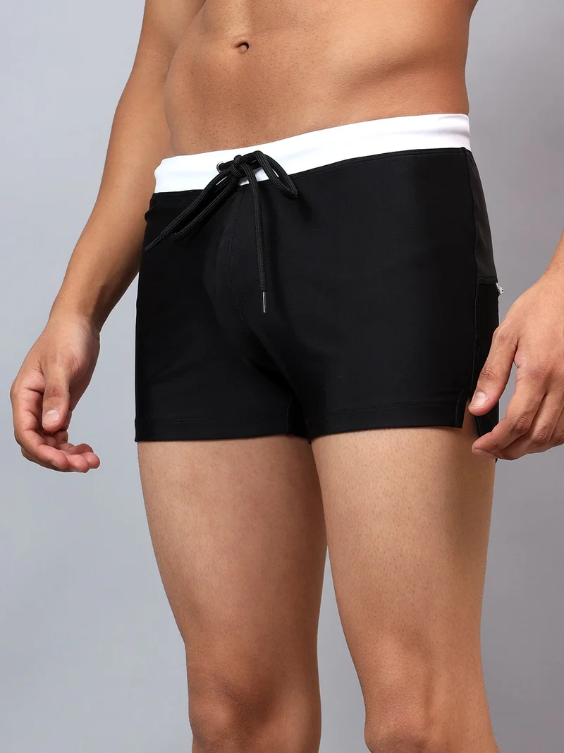 La Intimo Arctic Swim Trunks with contrast waistband and pocket details