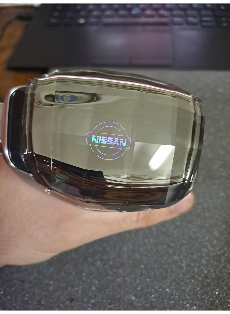 Crystal handle with side button and Nissan logo for automatic cars - Image 1