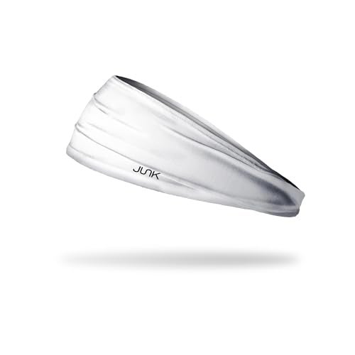 JUNK Brands Big Bang Lite Headband - Moisture-Wicking, Performance Fabric, Non-Slip, Sports Sweatband for Men & Women - One Size - Super Chill White - Image 1