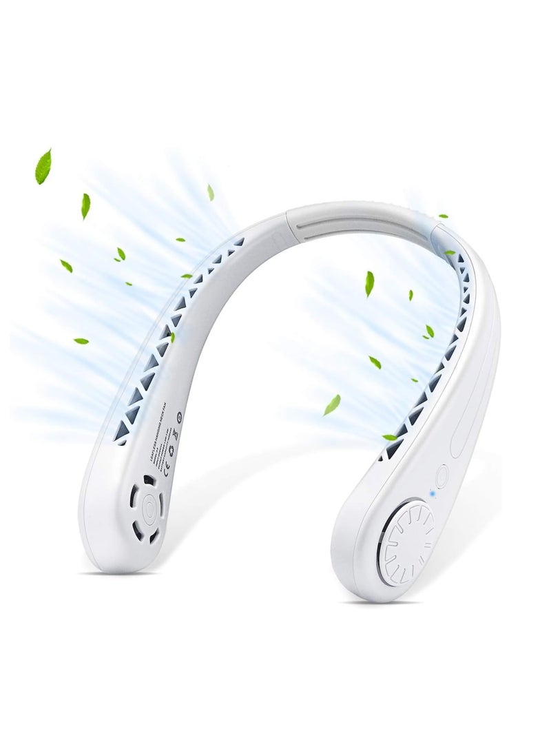 The Portable Neck Fan From Popular Earphone Design,The Leafless Neck Fan Perfect For Personal Fan,with Features,Battery Powered Fan, Suitable For Outdoor Sports - Image 1