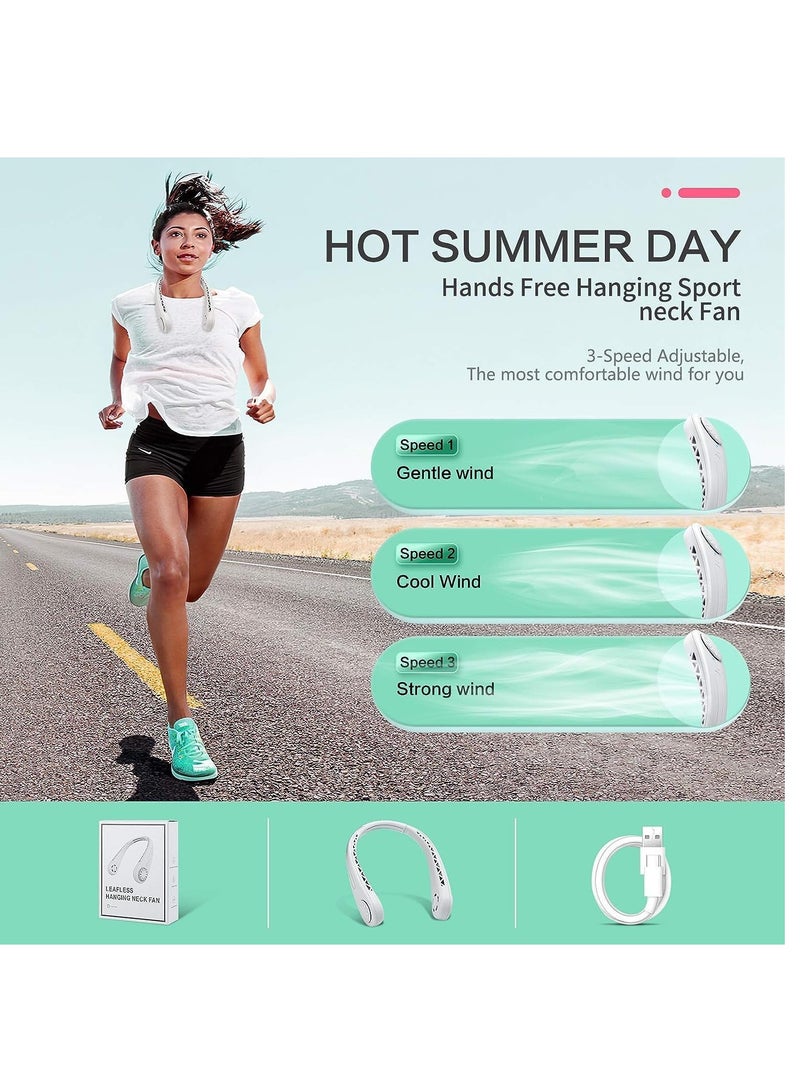 The Portable Neck Fan From Popular Earphone Design,The Leafless Neck Fan Perfect For Personal Fan,with Features,Battery Powered Fan, Suitable For Outdoor Sports - Image 5