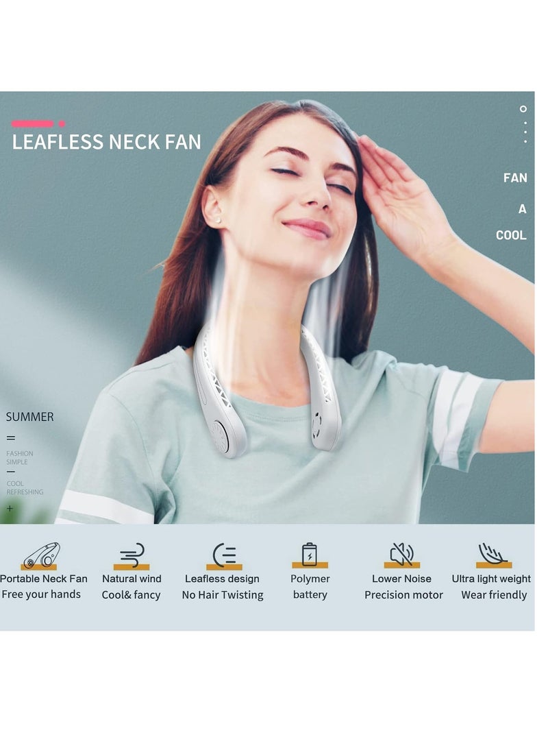 The Portable Neck Fan From Popular Earphone Design,The Leafless Neck Fan Perfect For Personal Fan,with Features,Battery Powered Fan, Suitable For Outdoor Sports - Image 2