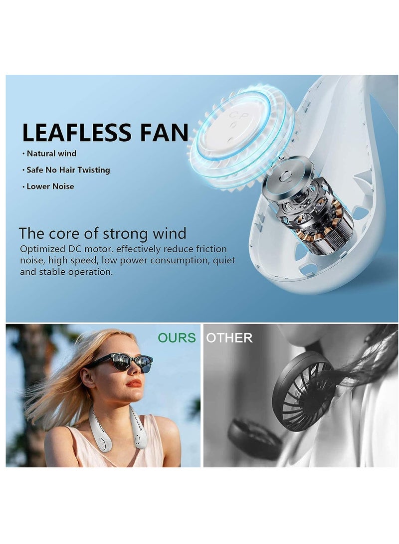The Portable Neck Fan From Popular Earphone Design,The Leafless Neck Fan Perfect For Personal Fan,with Features,Battery Powered Fan, Suitable For Outdoor Sports - Image 3