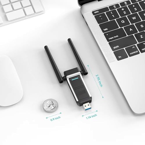 E029 BE6500 WiFi 7 USB 3.0 Adapter, Support 4096-QAM, Built-in FEM (PA + LNA) Module, Plug and Play, Compatible with Windows® 10 & 11 & 802.11be/ax/ac/a/b/g/n Devices - Image 4