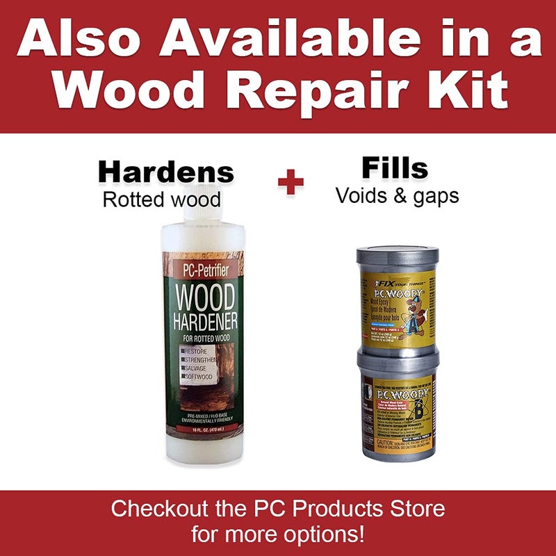 PC Products PC-Woody Wood Repair Epoxy Paste, Two-Part 12 oz in Two Cans, Tan - Image 5