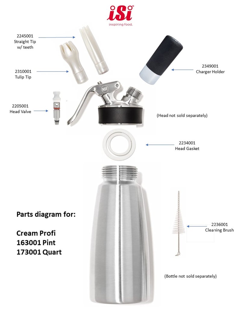 iSi North America iSi North America Cream Profi Whip Professional Cream Whipper, 1 Pint  - Image 4